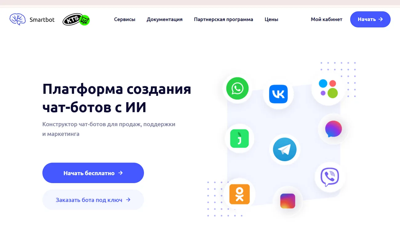 SmartBotPro - платформа создания чат-ботов с ИИ